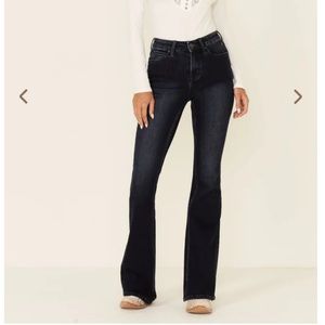 High Rise Wild Heart Flared Denim Jeans 8 brand new nwt 8 tall